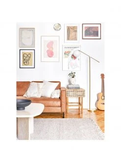 Westwing Collection Stehlampe Moon aus Opalglas, B 70 x H 162 cm -Leuchten Verkaufsladen Stehlampe Moon aus Opalglas 2