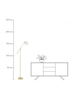 Westwing Collection Stehlampe Moon aus Opalglas, B 70 x H 162 cm -Leuchten Verkaufsladen Stehlampe Moon aus Opalglas 3