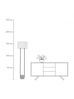 Westwing Collection Stehlampe Pipero mit Betonfu&szlig;, Ø 45 x H 161 cm -Leuchten Verkaufsladen Stehlampe Pipero mit Betonfuss 3