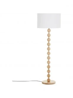 Westwing Collection Stehlampe Shona mit Holzfu&szlig;, Ø 50 x H 149 cm