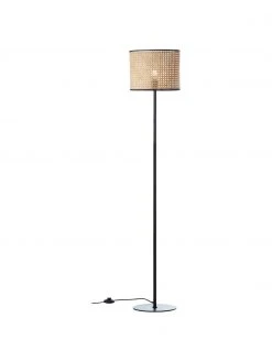 Stehlampe Wiley mit Rattanschirm, Ø 30 x H 154 cm -Leuchten Verkaufsladen Stehlampe Wiley mit Rattanschirm 3