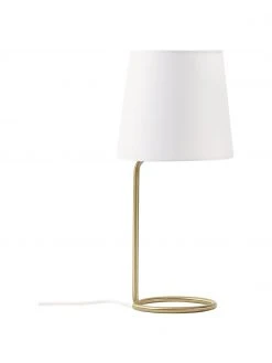 Westwing Collection Tischlampe Cade in Gold, Ø 19 cm x H 42 cm
