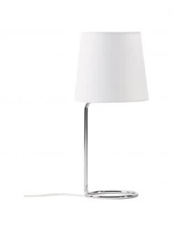 Westwing Collection Tischlampe Cade in Silber, Ø 19 cm x H 42 cm