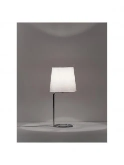 Westwing Collection Tischlampe Cade in Silber, Ø 19 cm x H 42 cm -Leuchten Verkaufsladen Tischlampe Cade in Silber 5