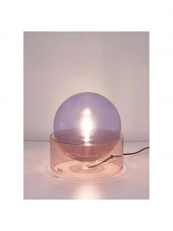 H&uuml;bsch Tischlampe Glondy aus farbigem Glas, Ø 27 x H 29 cm -Leuchten Verkaufsladen Tischlampe Glondy aus farbigem Glas 4