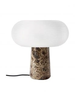 Westwing Collection Tischlampe Mariella mit Marmorfu&szlig;, Ø 32 x H 33 cm