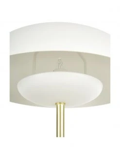 Westwing Collection Tischlampe Mathea in Wei&szlig;-Gold, Ø 23 x H 36 cm -Leuchten Verkaufsladen Tischlampe Mathea in Weiss Gold 4