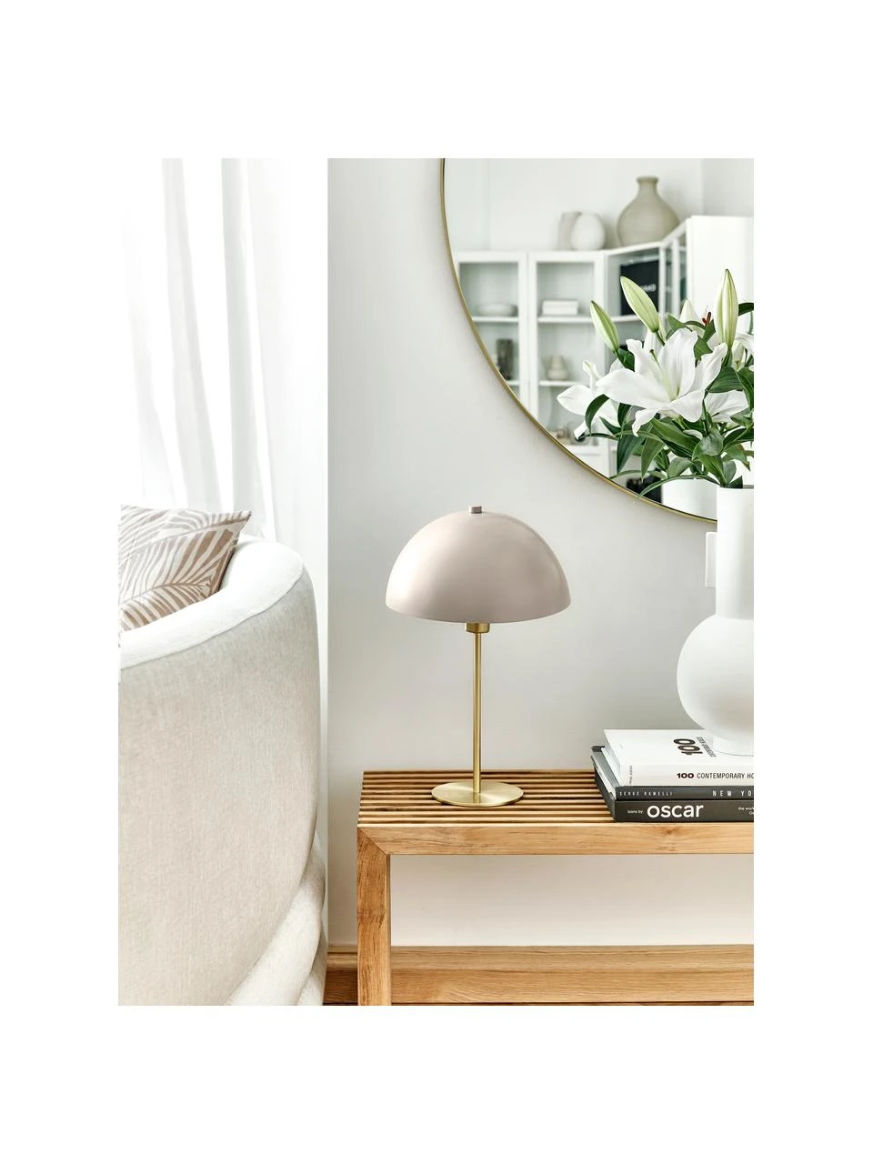 Westwing Collection Tischlampe Matilda in Taupe, Ø 29 x H 45 cm 3 Westwing Collection Tischlampe Matilda in Taupe, Ø 29 x H 45 cm – Bild 2