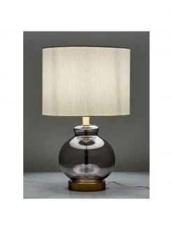 Tischlampe Natty mit Glasfu&szlig;, Ø 31 x H 48 cm -Leuchten Verkaufsladen Tischlampe Natty mit Glasfuss 11