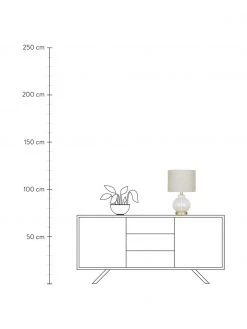 Tischlampe Natty mit Glasfu&szlig;, Ø 31 x H 48 cm -Leuchten Verkaufsladen Tischlampe Natty mit Glasfuss 2