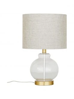 Tischlampe Natty mit Glasfu&szlig;, Ø 31 x H 48 cm