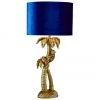 Searchlight Tischlampe Palmtree mit Samtschirm, Ø 23 x H 47 cm -Leuchten Verkaufsladen Tischlampe Palmtree mit Samtschirm