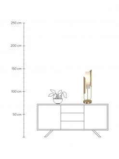 Tischlampe Сipresso in Gold, Ø 20 x H 75 cm -Leuchten Verkaufsladen Tischlampe Sipresso in Gold 2