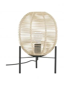Westwing Collection Tischlampe Wasa aus Rattan, Ø 26 x H 38 cm