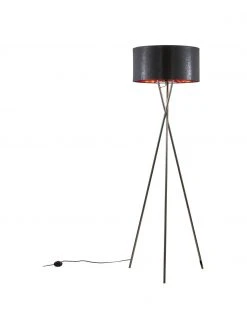 Westwing Collection Tripod Stehlampe Giovanna mit Kupfer-Dekor, Ø 45 x H 154 cm