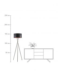 Westwing Collection Tripod Stehlampe Giovanna mit Kupfer-Dekor, Ø 45 x H 154 cm -Leuchten Verkaufsladen Tripod Stehlampe Giovanna mit Kupfer Dekor 3