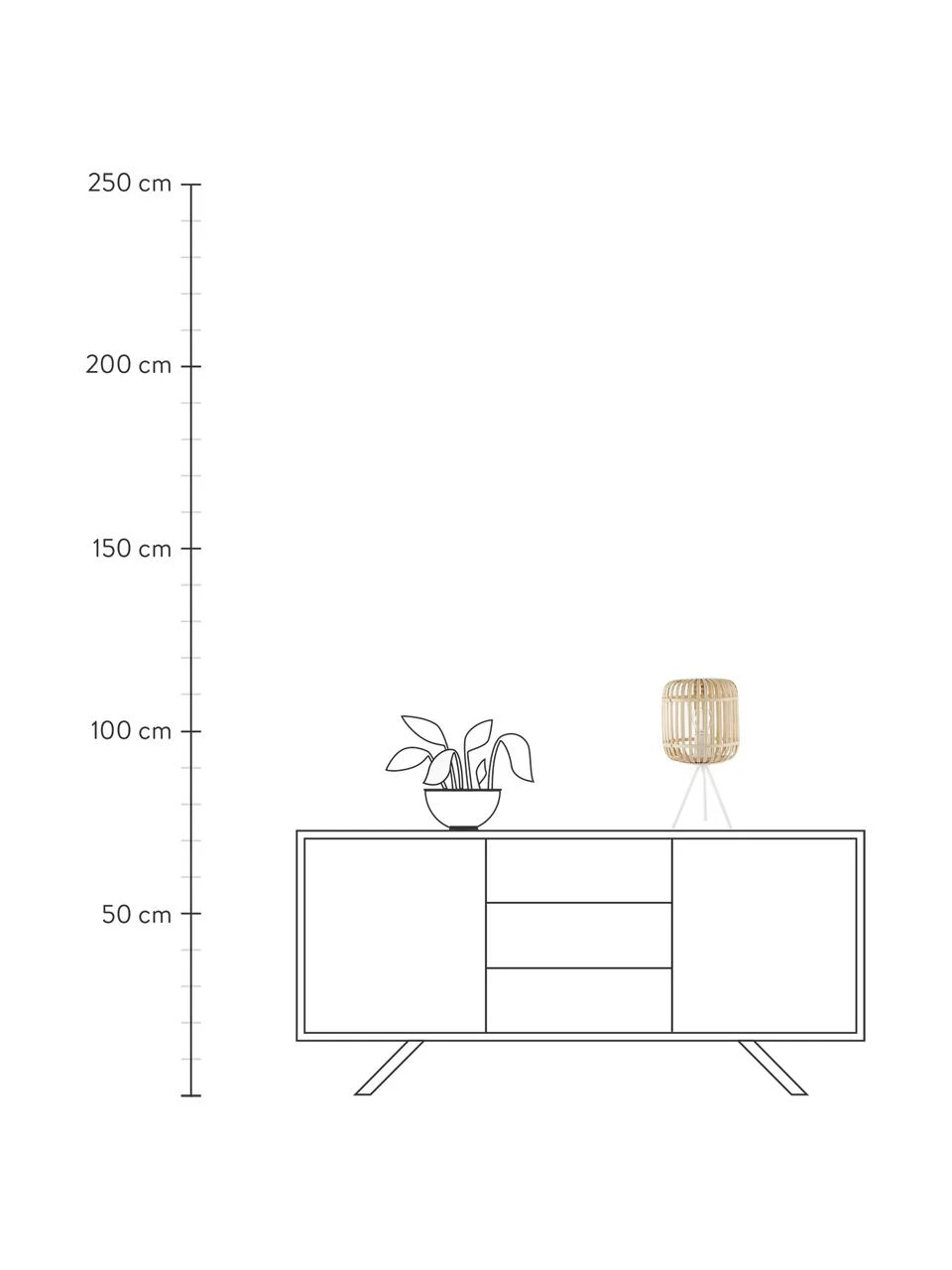 Westwing Collection Tripod Tischlampe Adam aus Bambus, Ø 21 x H 42 cm 5 Westwing Collection Tripod Tischlampe Adam aus Bambus, Ø 21 x H 42 cm – Bild 3