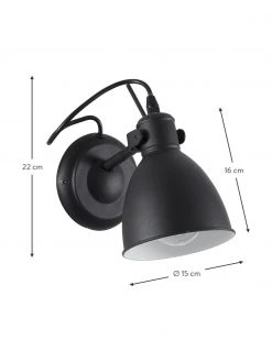 Westwing Collection Verstellbare Wandleuchte Ethan im Industrial-Style, T 20 x H 22 cm -Leuchten Verkaufsladen Verstellbare Wandleuchte Ethan im Industrial Style 3