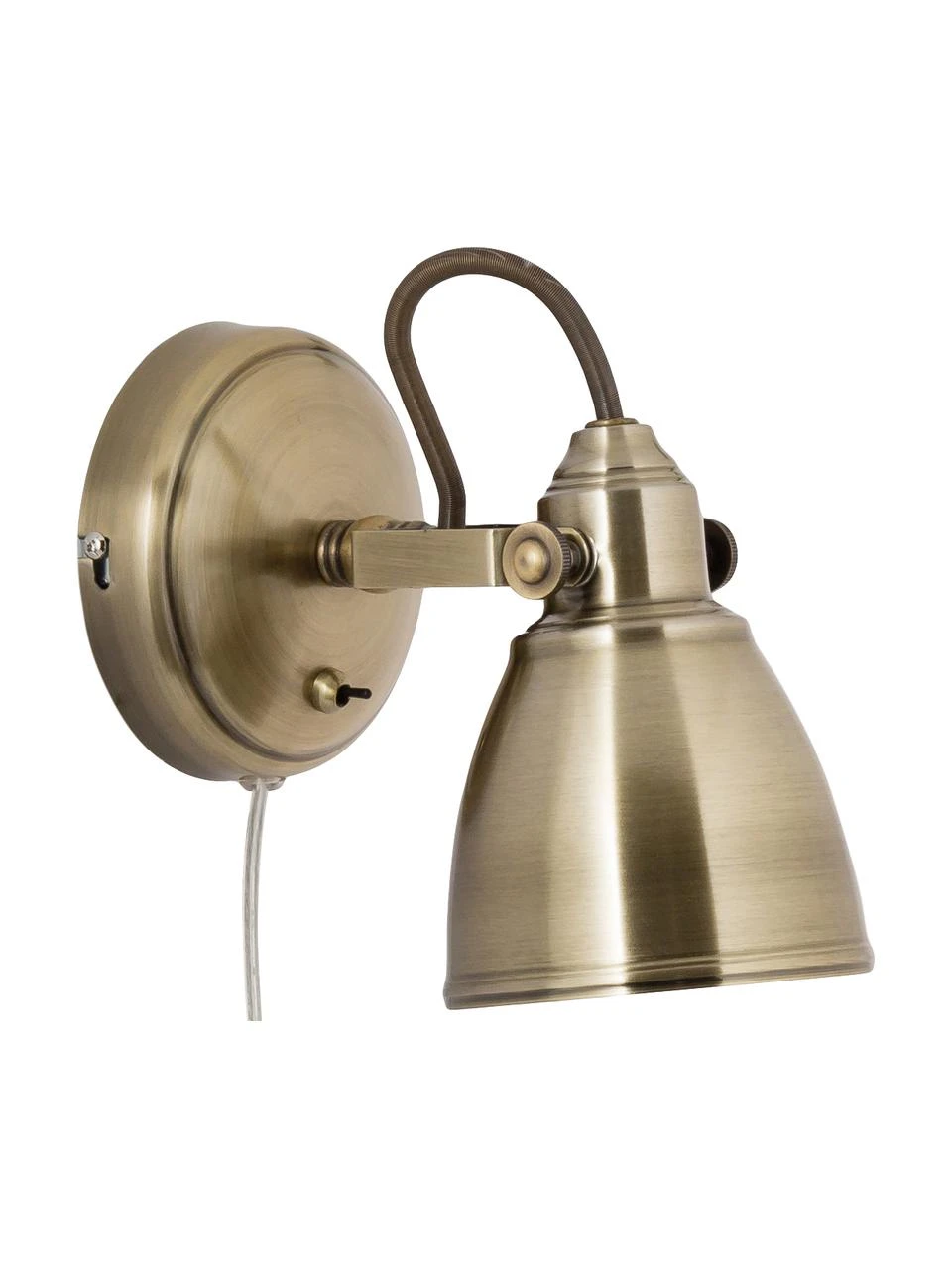 Markslöjd Verstellbare Wandleuchte Fjallbacka mit Stecker in Messing, T 20 x H 17 cm 3 Markslöjd Verstellbare Wandleuchte Fjallbacka mit Stecker in Messing, T 20 x H 17 cm