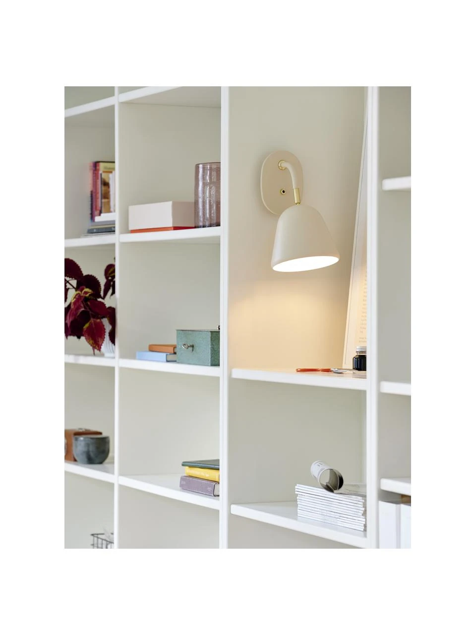 Nordlux Verstellbare Wandleuchte Fleur mit Stecker in Beige, T 21 x H 26 cm 4 Nordlux Verstellbare Wandleuchte Fleur mit Stecker in Beige, T 21 x H 26 cm – Bild 2