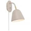 Nordlux Verstellbare Wandleuchte Fleur mit Stecker in Beige, T 21 x H 26 cm