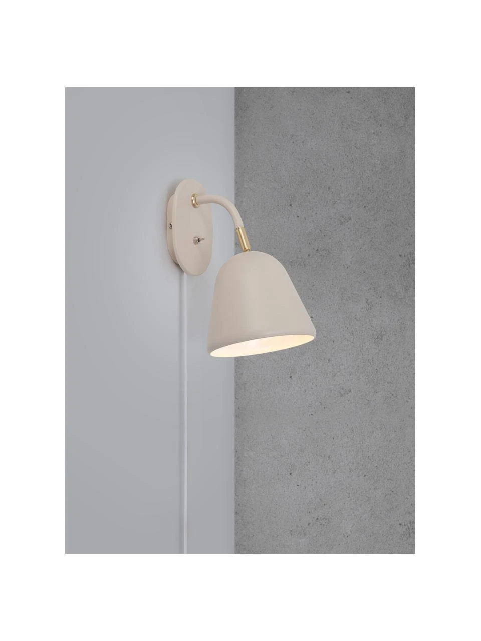 Nordlux Verstellbare Wandleuchte Fleur mit Stecker in Beige, T 21 x H 26 cm 6 Nordlux Verstellbare Wandleuchte Fleur mit Stecker in Beige, T 21 x H 26 cm – Bild 4