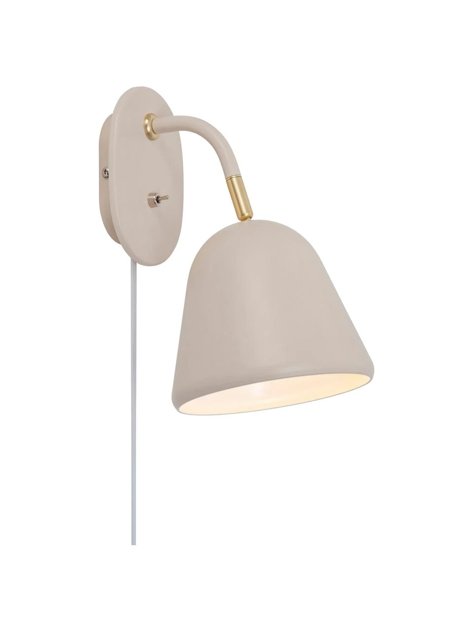 Nordlux Verstellbare Wandleuchte Fleur mit Stecker in Beige, T 21 x H 26 cm 3 Nordlux Verstellbare Wandleuchte Fleur mit Stecker in Beige, T 21 x H 26 cm