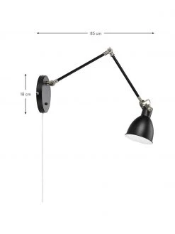 Markslöjd Verstellbare Wandleuchte House mit Stecker, T 84 x H 18 cm 10 Markslöjd Verstellbare Wandleuchte House mit Stecker, T 84 x H 18 cm -Leuchten Verkaufsladen Verstellbare Wandleuchte House mit Stecker 8