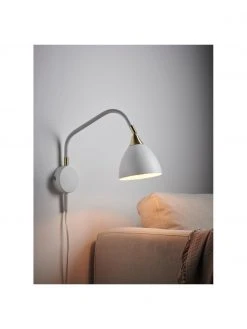 Jotex Verstellbare Wandleuchte Luis mit Stecker in Wei&szlig;, T 30 x H 29 cm -Leuchten Verkaufsladen Verstellbare Wandleuchte Luis mit Stecker in Weiss 2