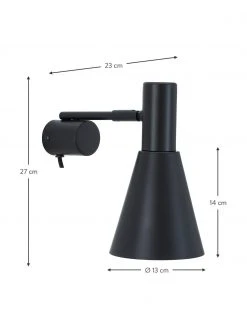 Westwing Collection Verstellbare Wandleuchte Sia mit Stecker in Mattschwarz, T 23 x H 27 cm 10 Westwing Collection Verstellbare Wandleuchte Sia mit Stecker in Mattschwarz, T 23 x H 27 cm -Leuchten Verkaufsladen Verstellbare Wandleuchte Sia mit Stecker in Mattschwarz 2