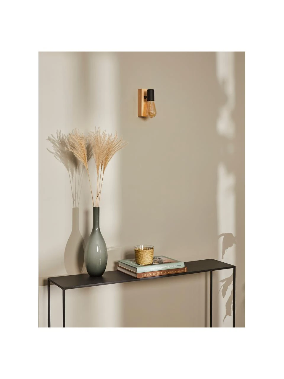 Verstellbare Wandleuchte Townshend aus Holz, T 9 x H 17 cm 4 Verstellbare Wandleuchte Townshend aus Holz, T 9 x H 17 cm – Bild 2