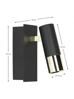 Westwing Collection Verstellbarer LED-Wandstrahler Bobby in Schwarz-Gold, B 7 x H 15 cm 10 Westwing Collection Verstellbarer LED-Wandstrahler Bobby in Schwarz-Gold, B 7 x H 15 cm -Leuchten Verkaufsladen Verstellbarer LED Wandstrahler Bobby in Schwarz Gold 2