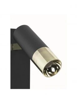 Westwing Collection Verstellbarer LED-Wandstrahler Bobby in Schwarz-Gold, B 7 x H 15 cm 11 Westwing Collection Verstellbarer LED-Wandstrahler Bobby in Schwarz-Gold, B 7 x H 15 cm -Leuchten Verkaufsladen Verstellbarer LED Wandstrahler Bobby in Schwarz Gold 3