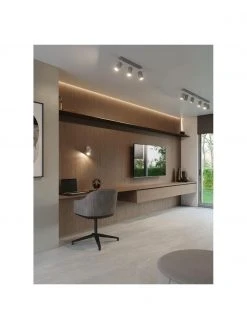 Verstellbarer Wand- und Deckenstrahler Etna in Grau, B 8 x T 15 cm -Leuchten Verkaufsladen Verstellbarer Wand und Deckenstrahler Etna in Grau 1