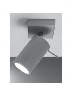 Verstellbarer Wand- und Deckenstrahler Etna in Grau, B 8 x T 15 cm -Leuchten Verkaufsladen Verstellbarer Wand und Deckenstrahler Etna in Grau 3