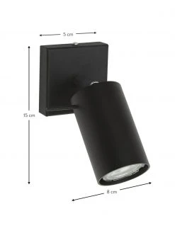 Verstellbarer Wand- und Deckenstrahler Etna in Schwarz, B 8 x T 15 cm -Leuchten Verkaufsladen Verstellbarer Wand und Deckenstrahler Etna in Schwarz 3