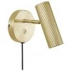 Globen Lighting Verstellbarer Wandstrahler Hubble mit Stecker in Gold, T 17 x H 15 cm
