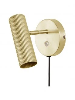 Globen Lighting Verstellbarer Wandstrahler Hubble mit Stecker in Gold, T 17 x H 15 cm -Leuchten Verkaufsladen Verstellbarer Wandstrahler Hubble mit Stecker in Gold 3