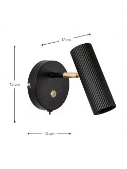 Globen Lighting Verstellbarer Wandstrahler Hubble mit Stecker in Schwarz, T 17 x H 15 cm 8 Globen Lighting Verstellbarer Wandstrahler Hubble mit Stecker in Schwarz, T 17 x H 15 cm -Leuchten Verkaufsladen Verstellbarer Wandstrahler Hubble mit Stecker in Schwarz 2