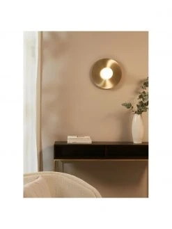 Westwing Collection Wand- und Deckenleuchte Starling in Gold, Ø 33 x T 14 cm -Leuchten Verkaufsladen Wand und Deckenleuchte Starling in Gold 2