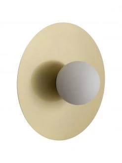 Westwing Collection Wand- und Deckenleuchte Starling in Gold, Ø 33 x T 14 cm