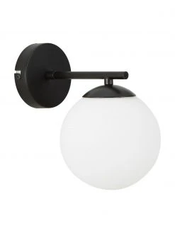 Westwing Collection Wandleuchte Atlanta aus Opalglas, T 23 x H 22 cm