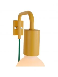 Jotex Wandleuchte Cascais in Gelb mit grünem Kabel, B 20 x H 12 cm 12 Jotex Wandleuchte Cascais in Gelb mit grünem Kabel, B 20 x H 12 cm -Leuchten Verkaufsladen Wandleuchte Cascais in Gelb mit grunem Kabel 4