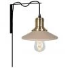 Globen Lighting Wandleuchte Disc mit Stecker in Beige, B 22 x T 40 cm
