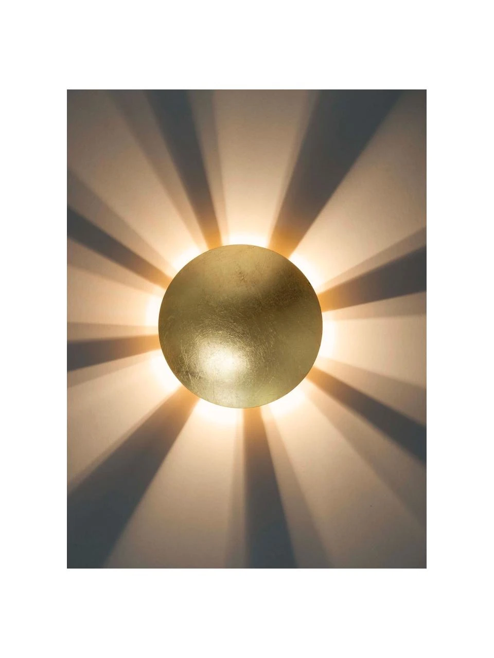 Wandleuchte Sunset mit Antik-Finish, Ø 17 x T 8 cm 4 Wandleuchte Sunset mit Antik-Finish, Ø 17 x T 8 cm – Bild 2