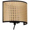 Westwing Collection Wandleuchte Vienna aus Wiener Geflecht mit Stecker, B 22 x H 16 cm